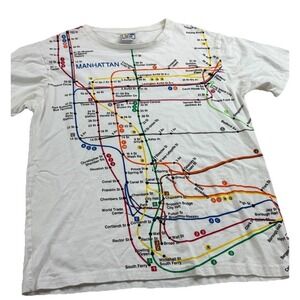 NYC Subway Line  T-Shirt New York Manhattan Map, Size XXL